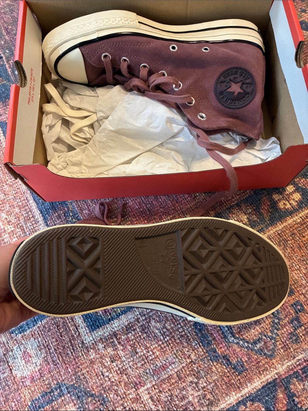 Converse Chuck 70 Suede Hi Top in Saddle - Picture 3 of 4